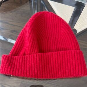 Jcrew red cashmere hat